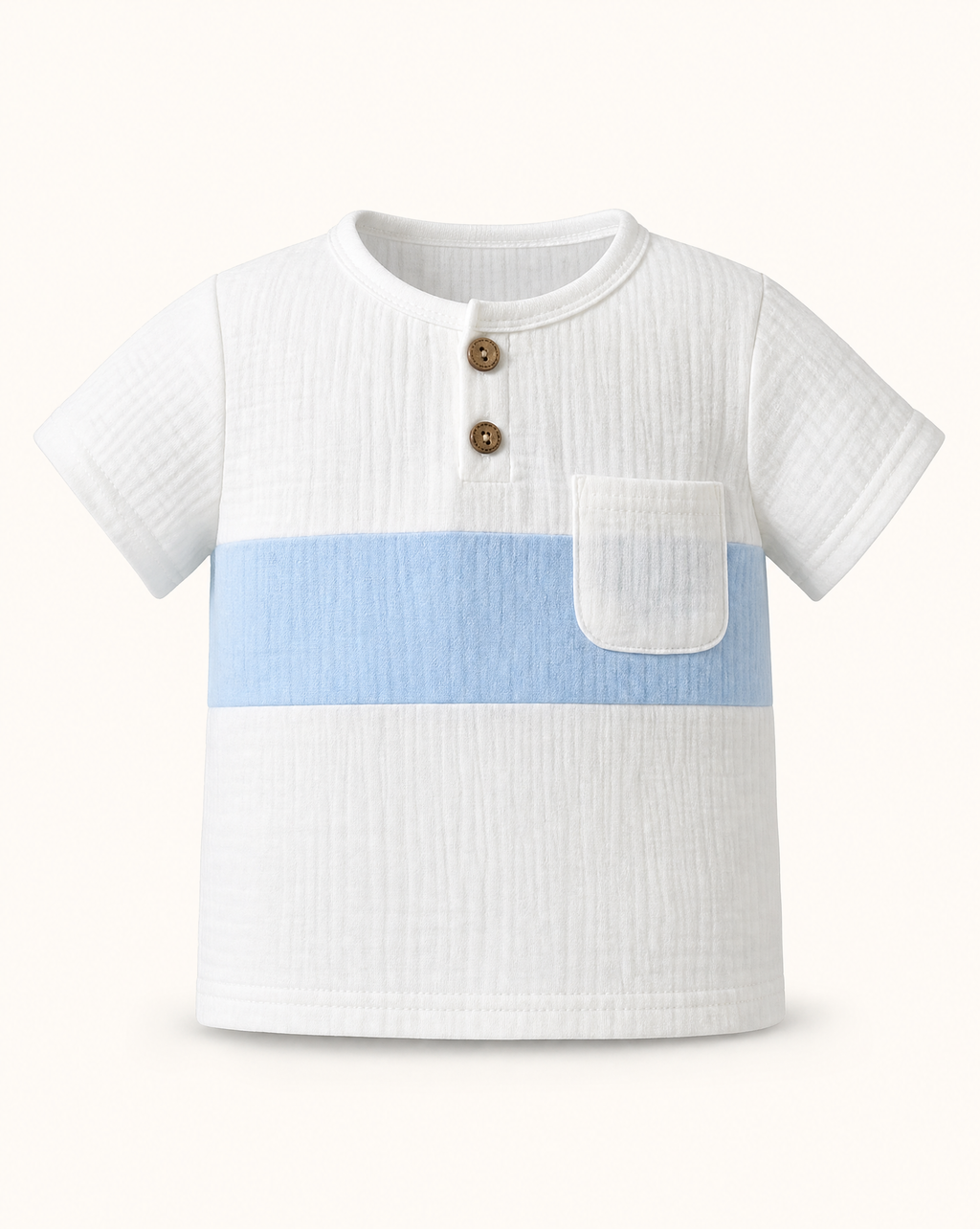 Baby Color Block Pocket Tee and Drawstring Shorts Set