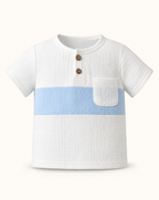 Baby Color Block Pocket Tee and Drawstring Shorts Set