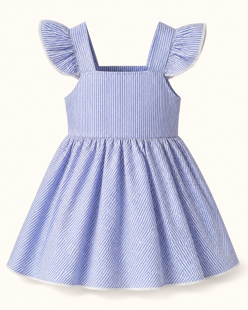 Baby Striped Watermelon Ruffle Sleeve Dress