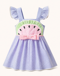 Baby Striped Watermelon Ruffle Sleeve Dress