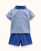 Baby  Patriotic Striped Polo and Shorts Set