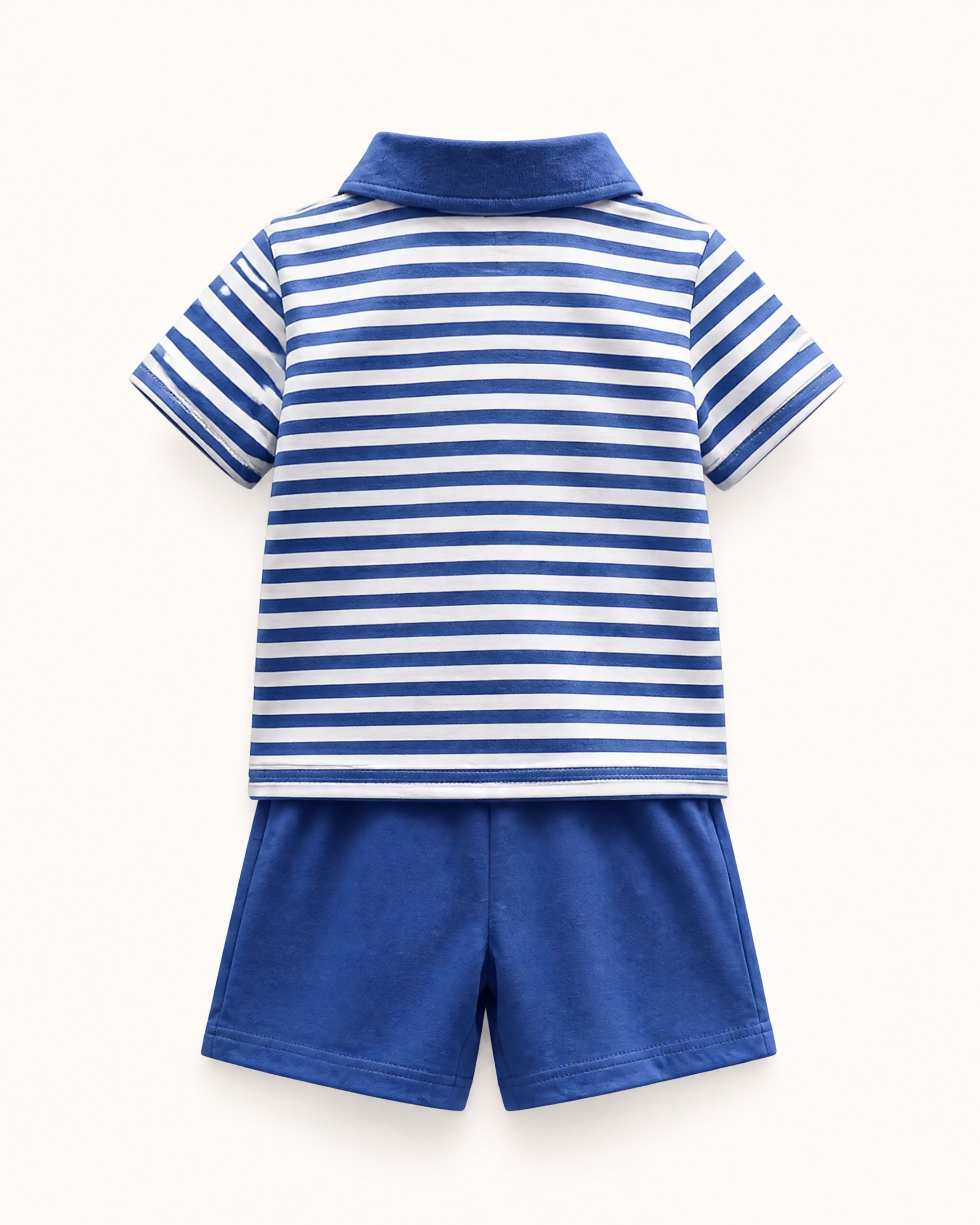Baby  Patriotic Striped Polo and Shorts Set