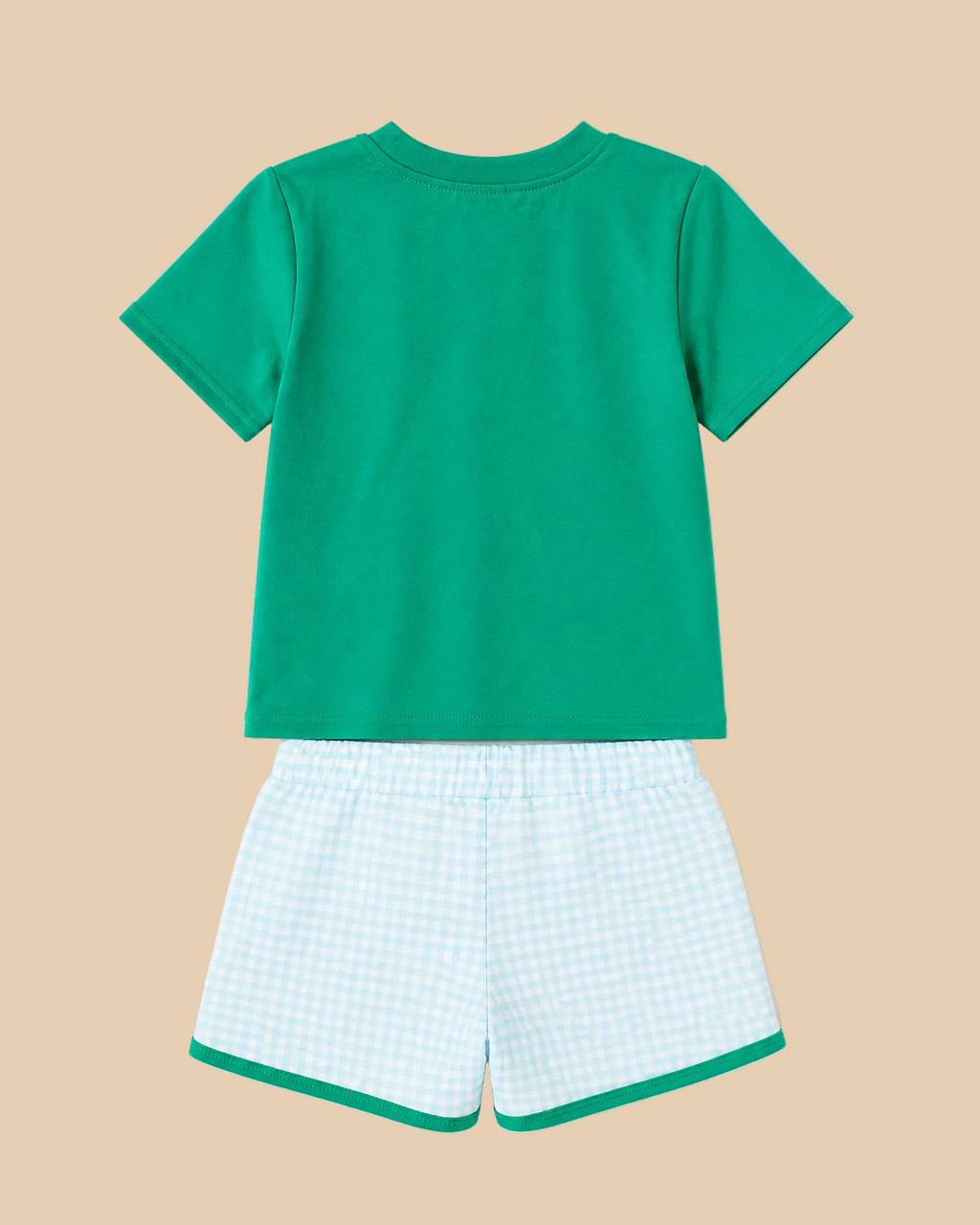 Gingham Shorts Set - Green