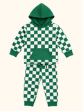Greatest Green Checker Hooded Jogger Set