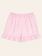 Baby Floral Tie-Strap Dress and Gingham Ruffle Shorts Set