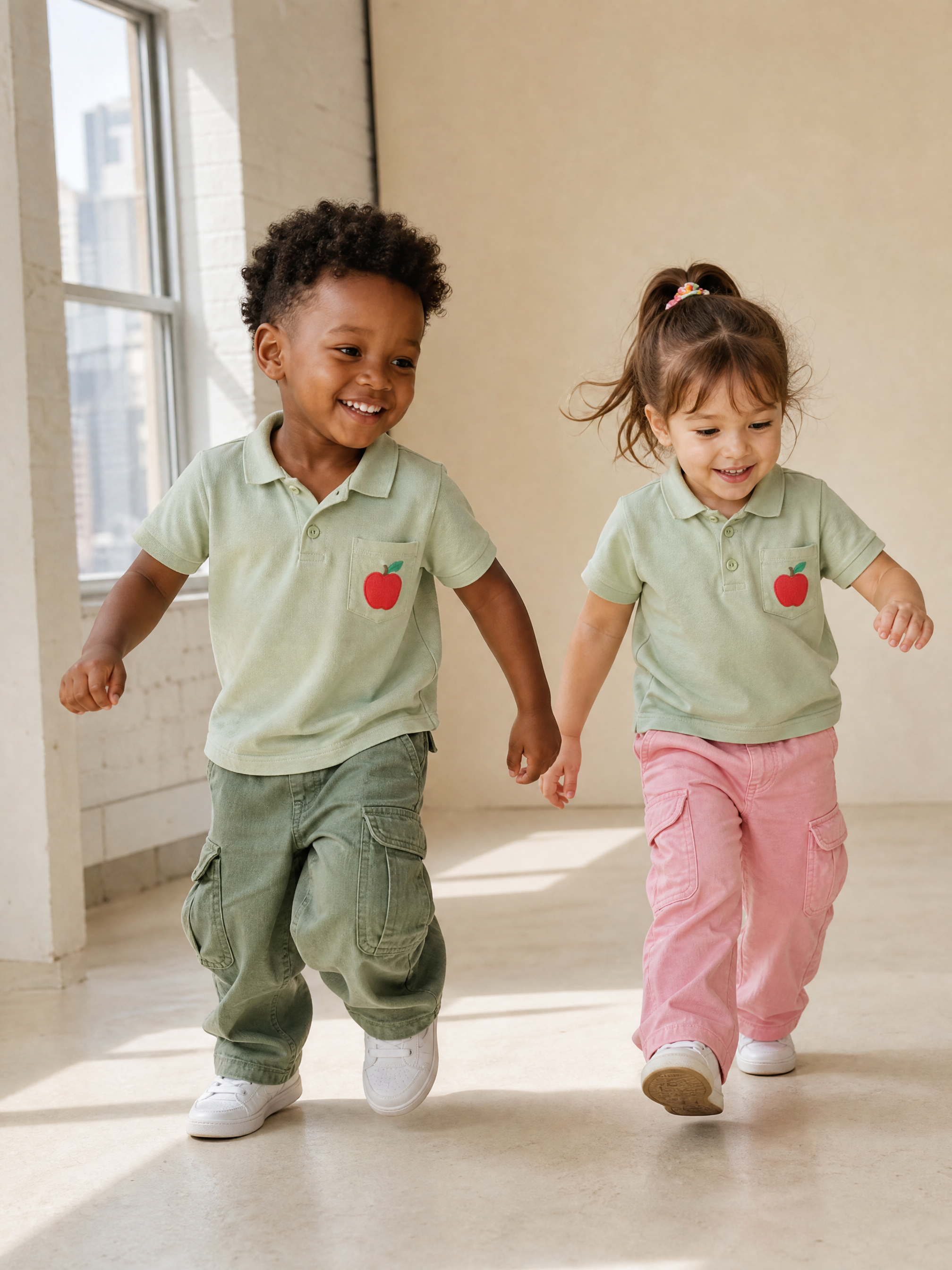 Sage Green Apple Polo Golf Shirt