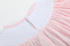 Pink Strawberry Vine Smocked Bishop Dress